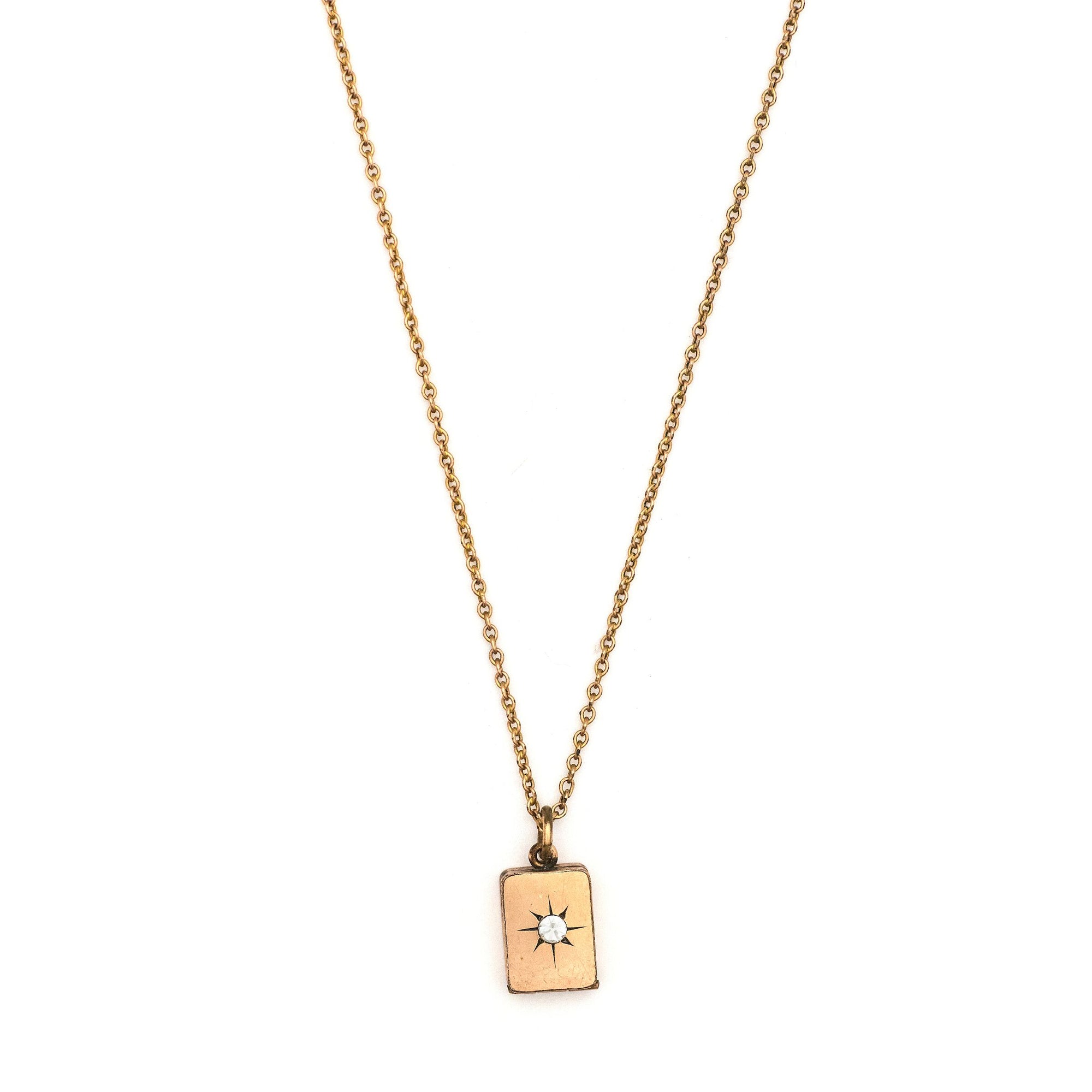 Petite Rectangular Starburst Locket