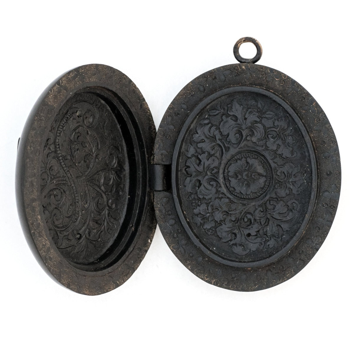 Gutta Percha Cross Antique Locket - Luna & Stella