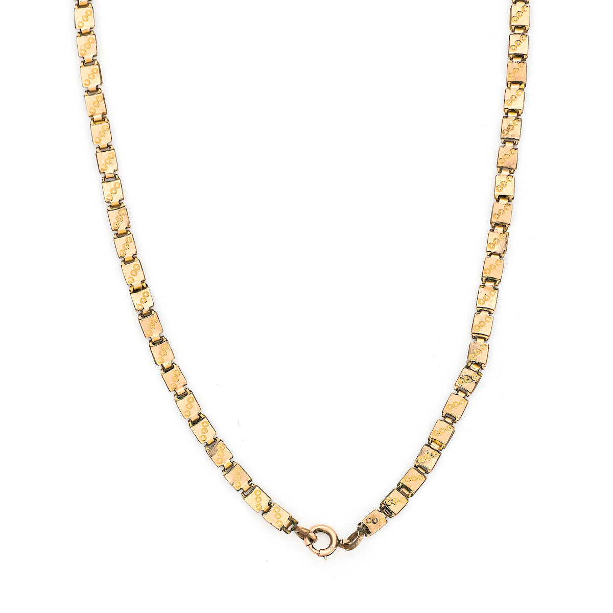 Victorian Gold Mesh Chain Link Necklace