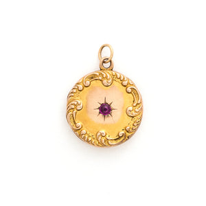 Victorian round, crystal-set starburst gold-filled locket necklace – Thea  Grant