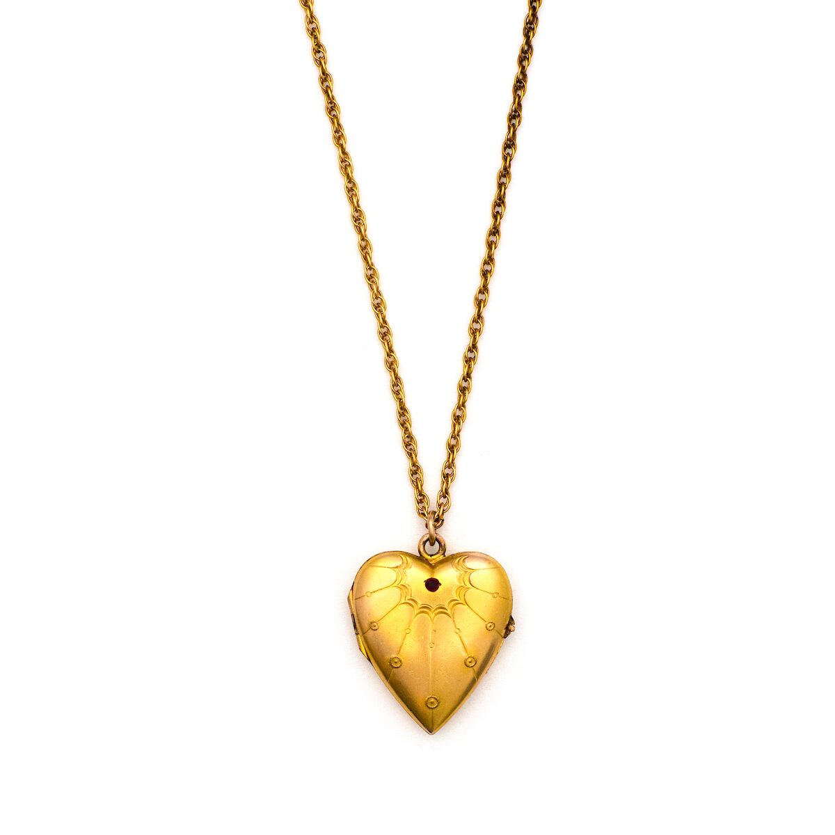 Sunburst Heart Locket