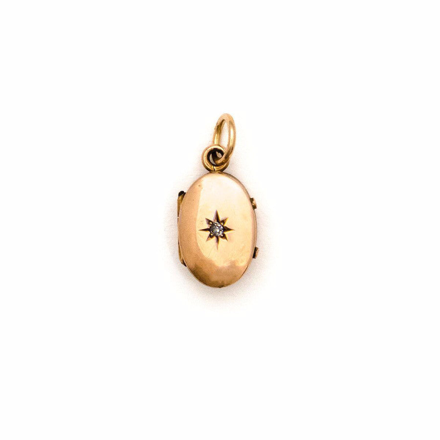 Tiny Oval Star Locket